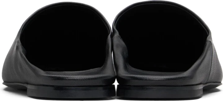 Courrèges Black Heritage Leather Mules - Image 2