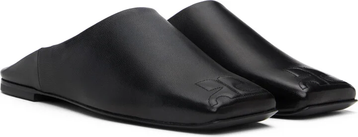 Courrèges Black Heritage Leather Mules - Image 4