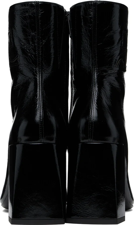 Courrèges Black Heritage Naplack Leather Boots - Image 2
