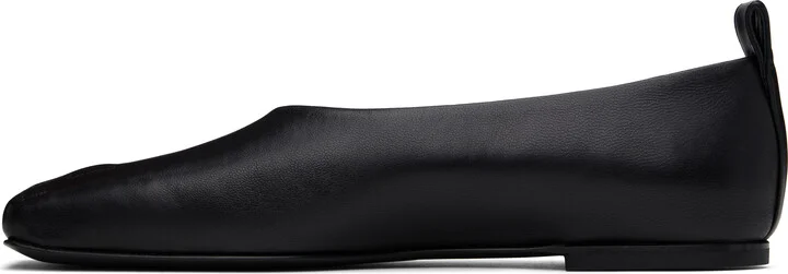 Courrèges Black Minimal Leather Loafers - Image 3