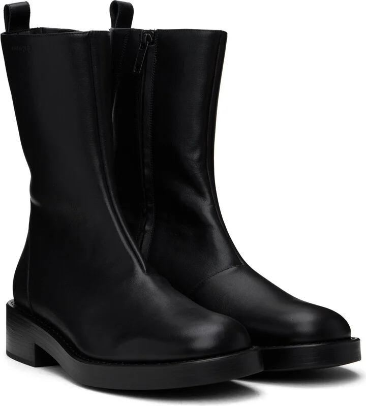 Courrèges Black Rider Leather Boots - Image 4