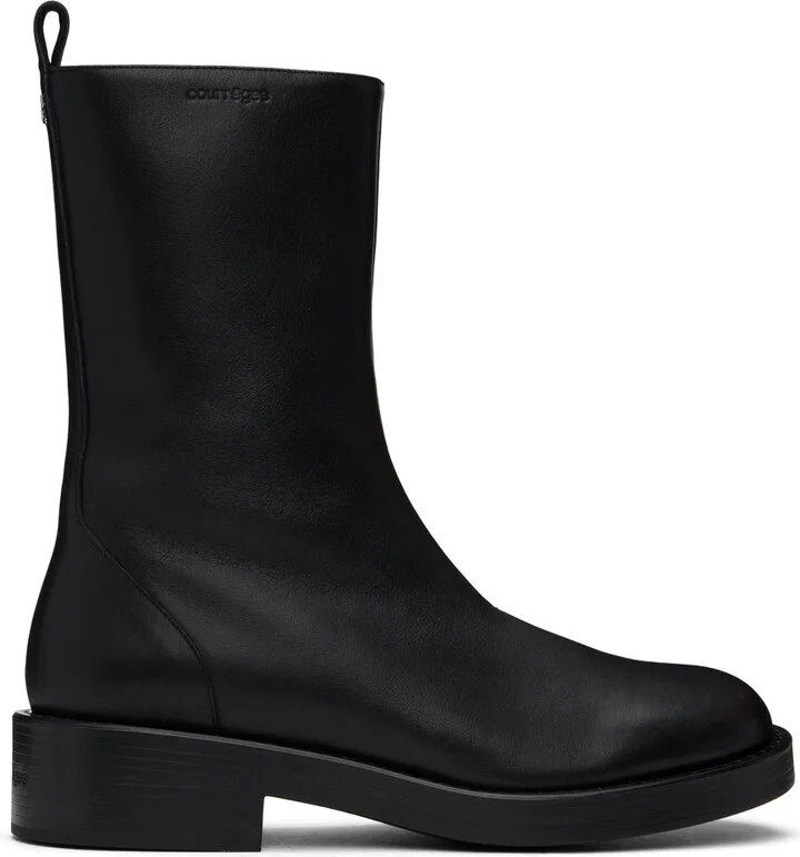 Courrèges Black Rider Leather Boots