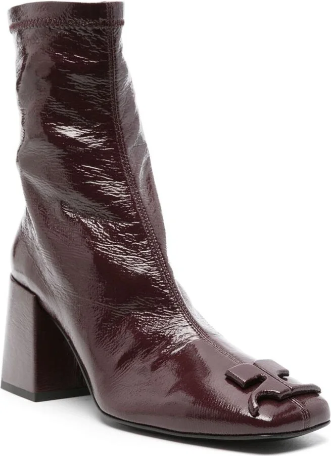 Courrèges Burgundy '70Mm' Boots With Logo - Image 4