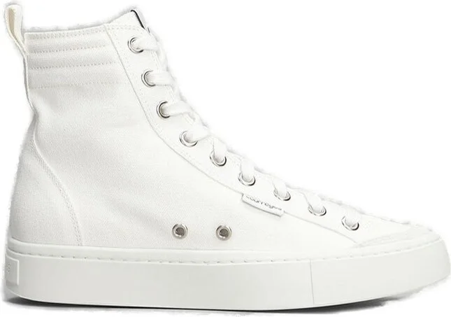 Courrèges Canvas 01 Mid Lace-Up Sneakers