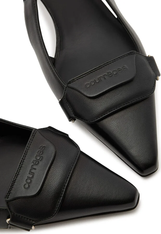 Courrèges Racer 65 Leather Slingback Pumps - Image 3