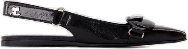Courrèges Racer Pointed Toe Ballet Flats