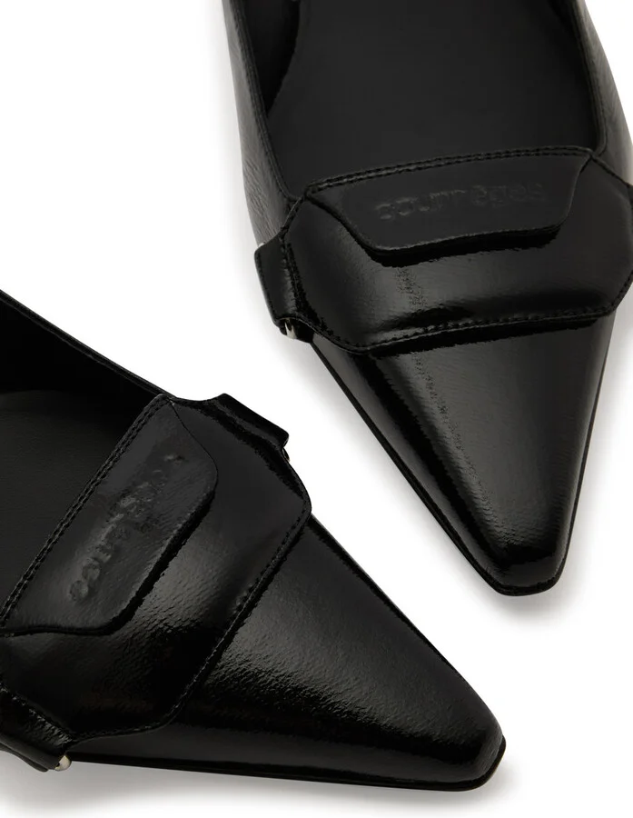 Courrèges Racer Vinyl Slingback Ballet Flats - Image 3