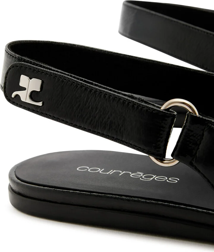 Courrèges Racer Vinyl Slingback Ballet Flats - Image 4