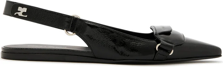 Courrèges Racer Vinyl Slingback Ballet Flats
