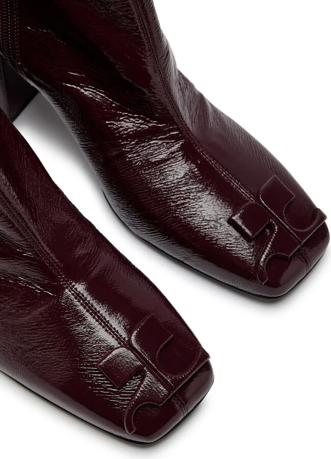 Courrèges Reedition 75 Crinkled Vinyl Ankle Boots - Image 3