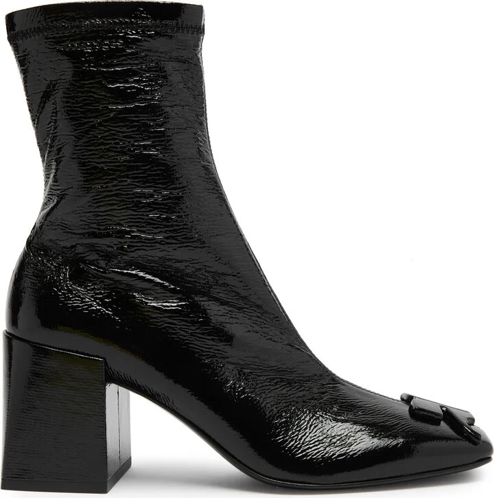 Courrèges Reedition 75 Crinkled Vinyl Ankle Boots