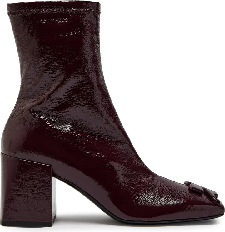 Courrèges Reedition 75 Crinkled Vinyl Ankle Boots