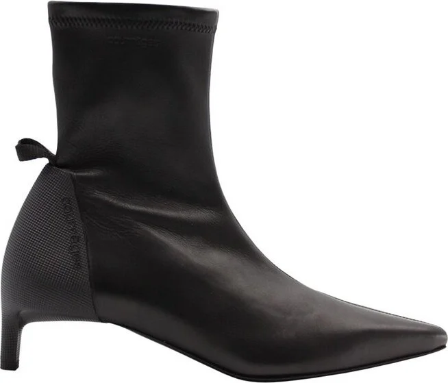 Courrèges Scuba Stretch Leather Ankle Boots
