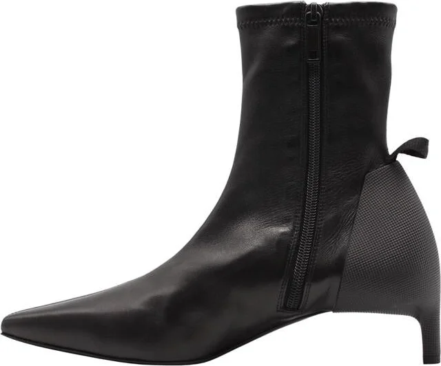 Courrèges Scuba Stretch Leather Ankle Boots Shoes - Image 3