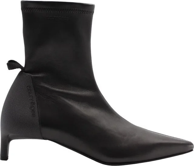 Courrèges Scuba Stretch Leather Ankle Boots Shoes