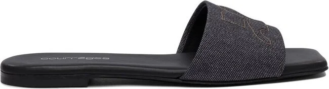Courrèges Shadow Logo Embossed Slippers