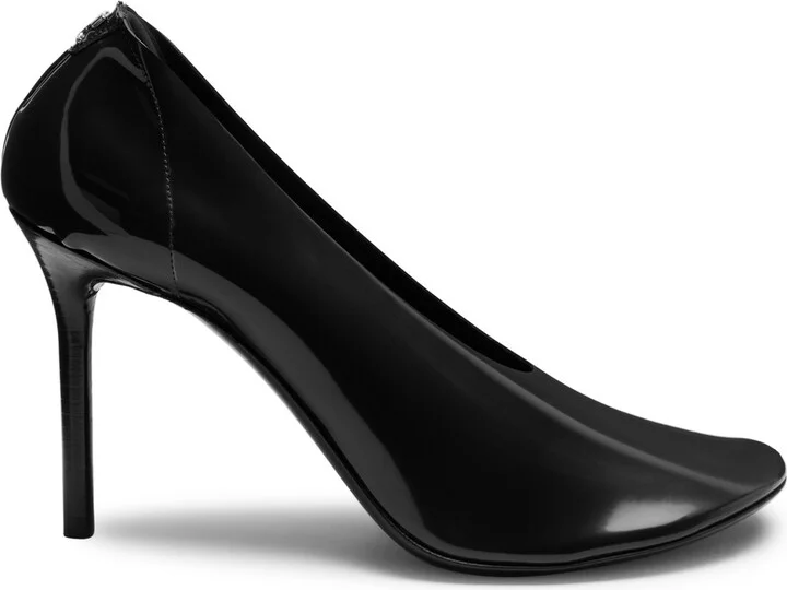 Courrèges Translucent 100 Glossed Leather Pumps
