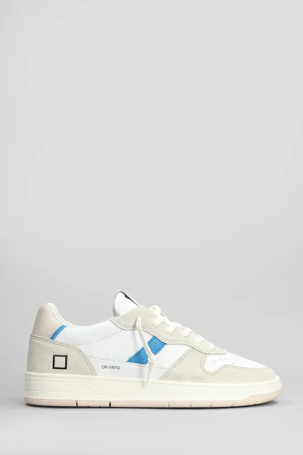 Court 2.0 Vintage Sneakers In White Suede And Leather
