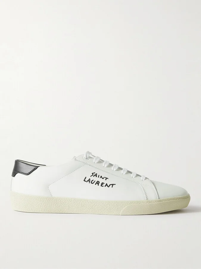 Court Classic SL/06 Logo-Embroidered Leather Sneakers