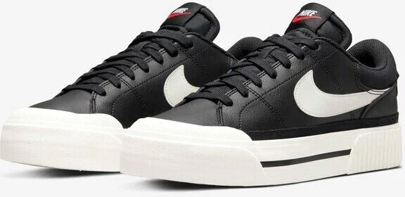 Court Legacy Lift DM7590-001 Sneakers Womens 12 Black Platform Shoes TF6047