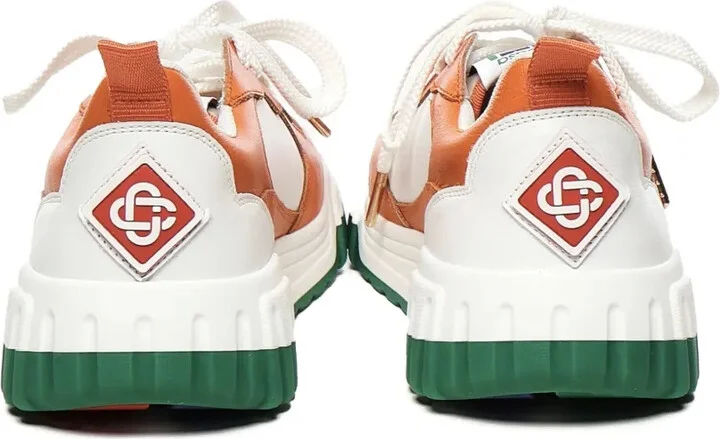 Court logo-detail lace-up sneakers - Image 3