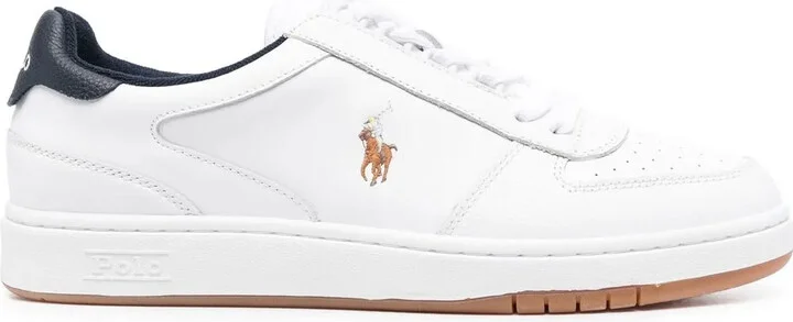 Court logo-embroidered sneakers