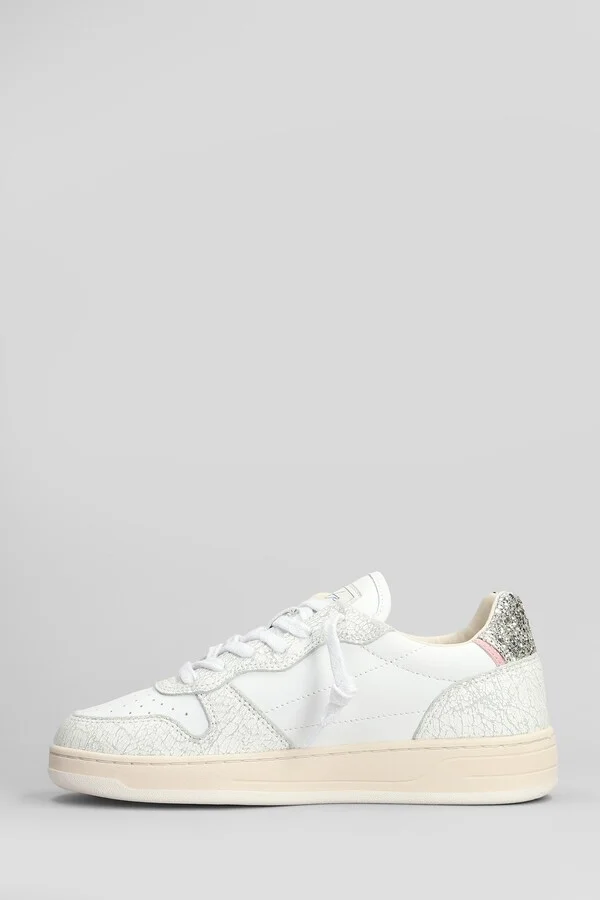 Court Shiny Sneakers In White Leather - Image 3