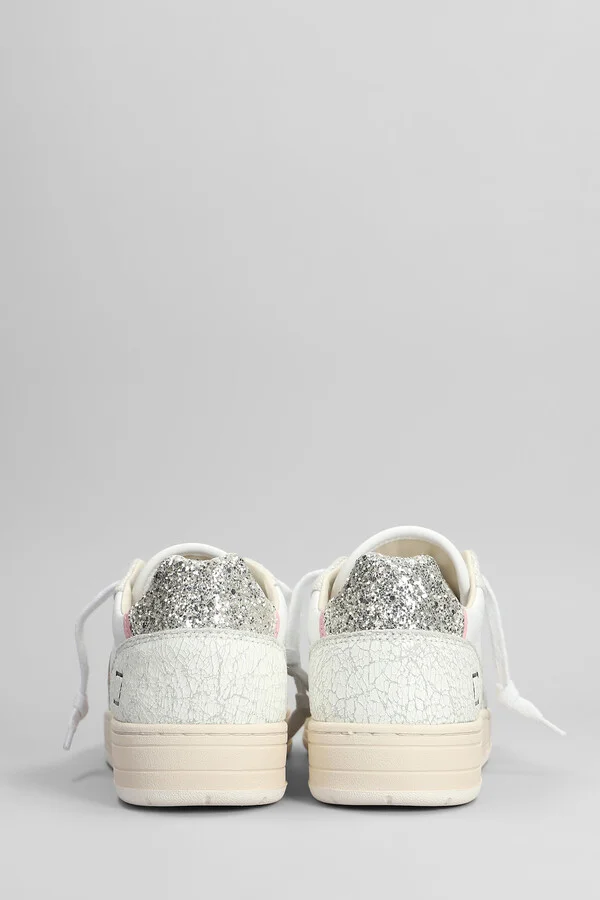Court Shiny Sneakers In White Leather - Image 4