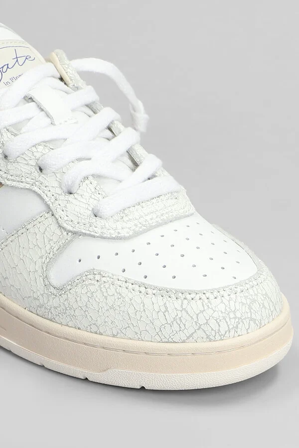 Court Shiny Sneakers In White Leather - Image 5