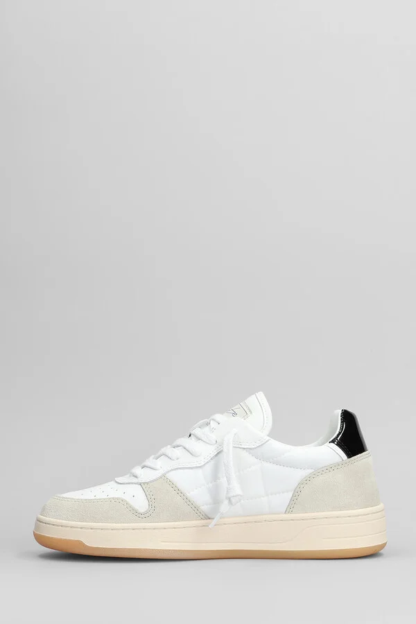 Court Shiny Sneakers In White Suede And Leather - Image 3