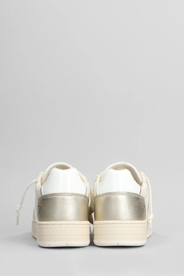 Court Shiny Sneakers In White Suede And Leather - Image 4