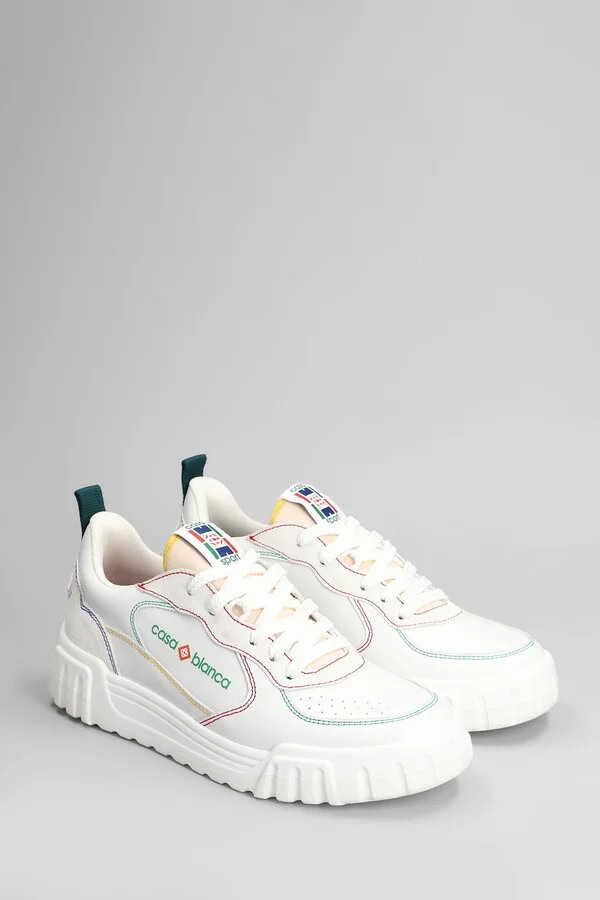 Court Sneakers In White Leather - Image 2