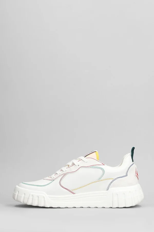 Court Sneakers In White Leather - Image 3