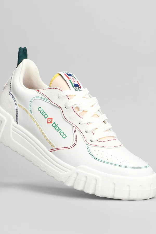 Court Sneakers In White Leather - Image 5