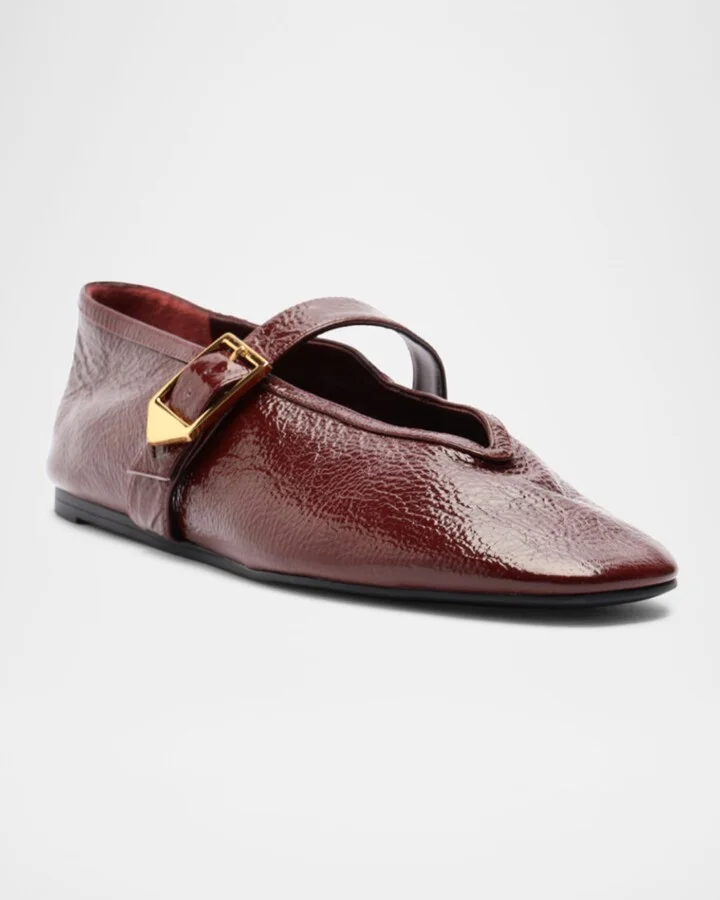 Courtney Leather Buckle Flats - Image 2