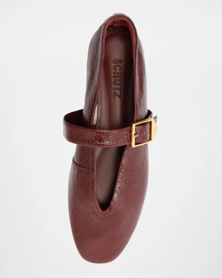 Courtney Leather Buckle Flats - Image 3