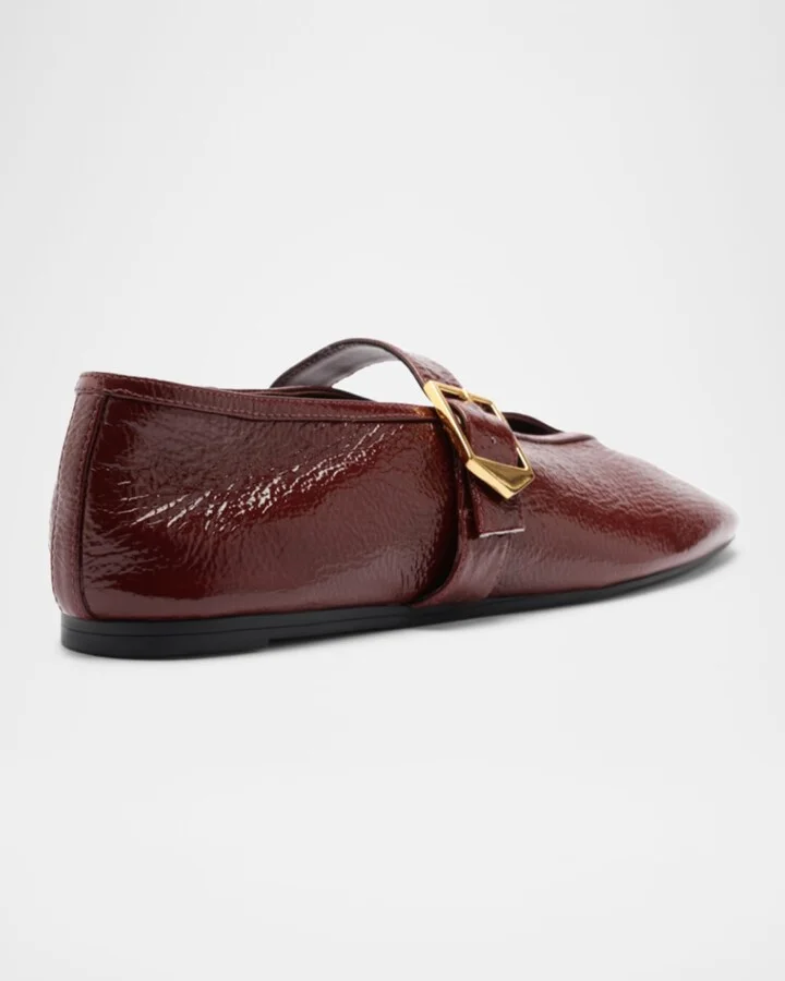 Courtney Leather Buckle Flats - Image 4
