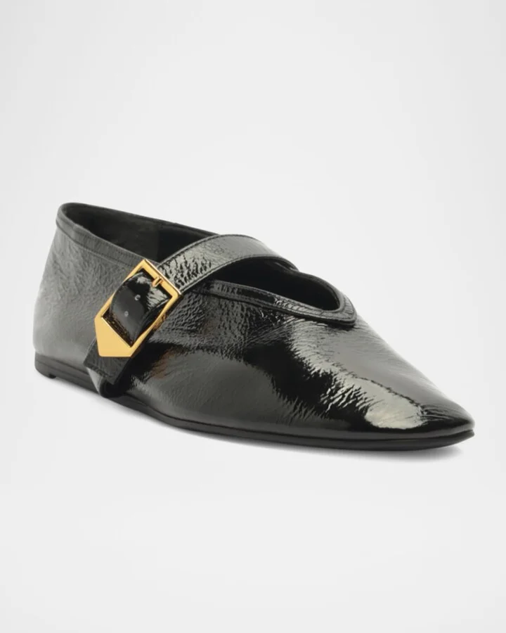 Courtney Leather Buckle Flats - Image 2