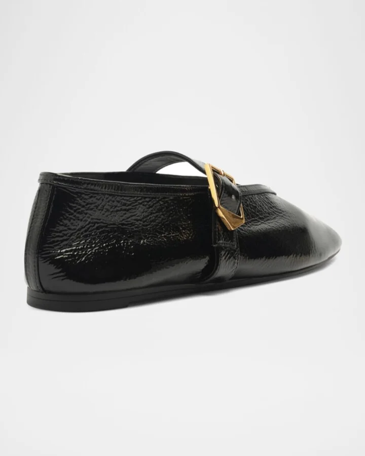 Courtney Leather Buckle Flats - Image 3