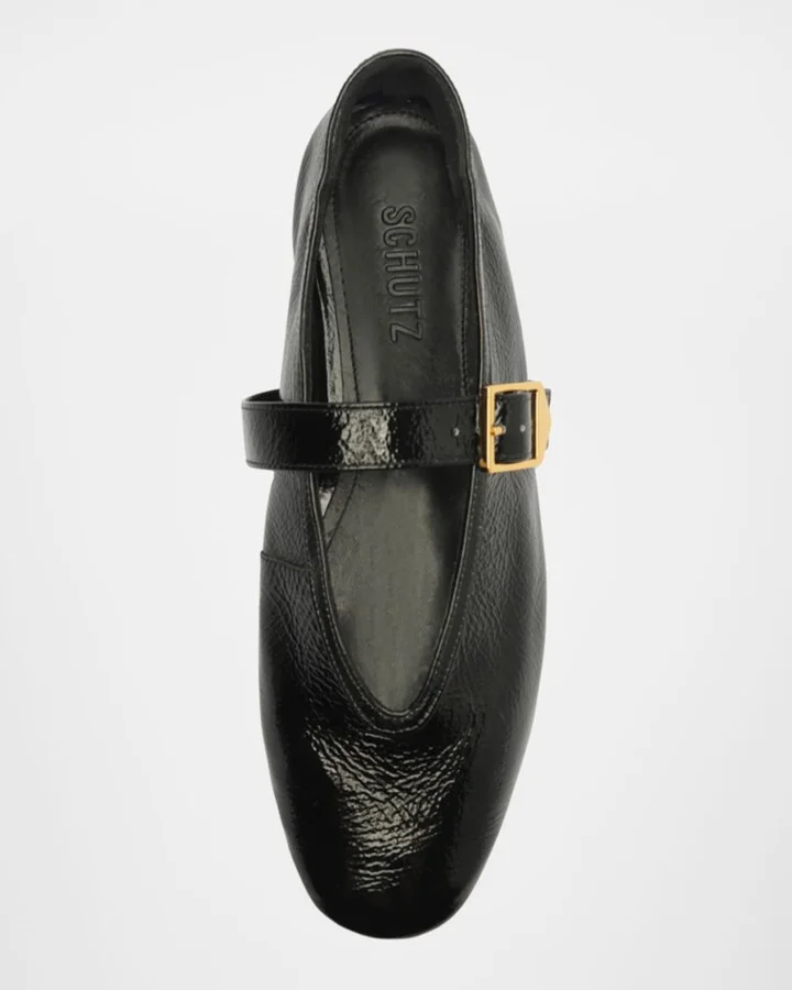 Courtney Leather Buckle Flats - Image 4