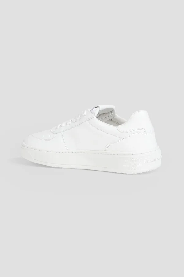 Courtside faux pearl-embellished leather sneakers - Image 3