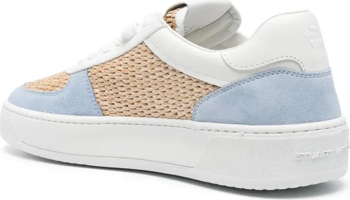 Courtside panelled raffia sneakers - Image 3