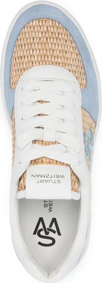 Courtside panelled raffia sneakers - Image 4