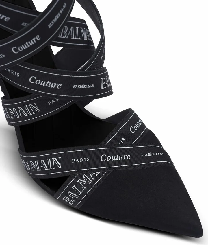 Couture Suede Heels With Balmain Ribbon Motif - Image 6