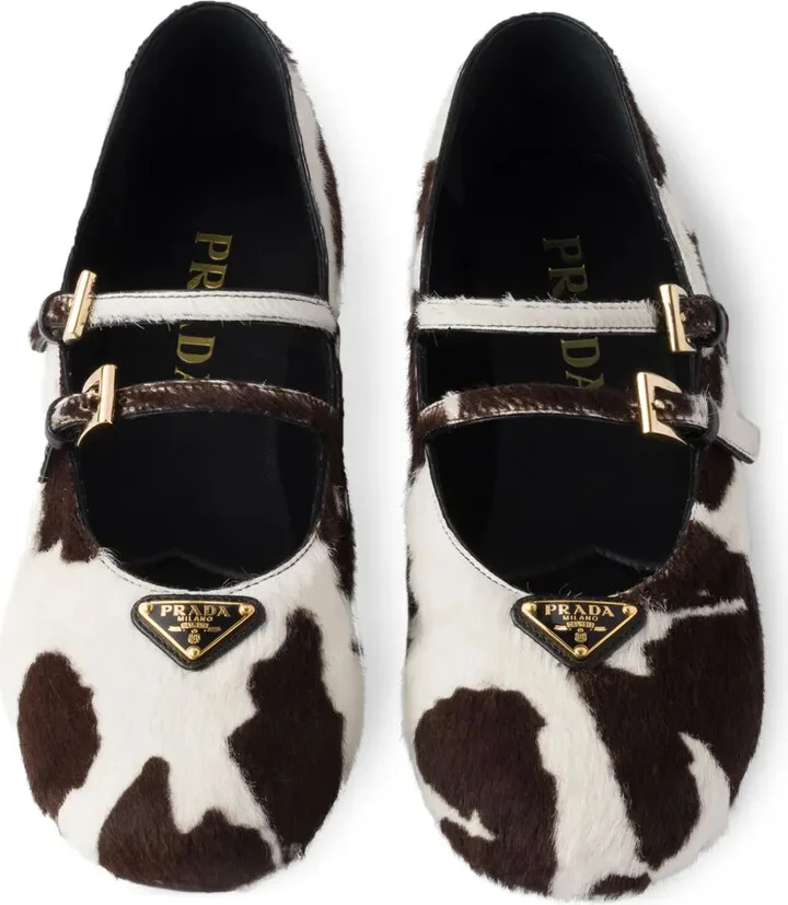 Cow-Print Ballet Flats - Image 4