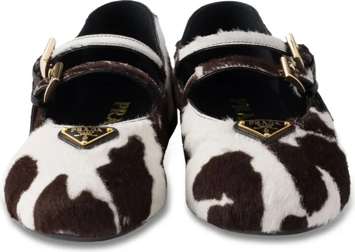 Cow-Print Ballet Flats - Image 5