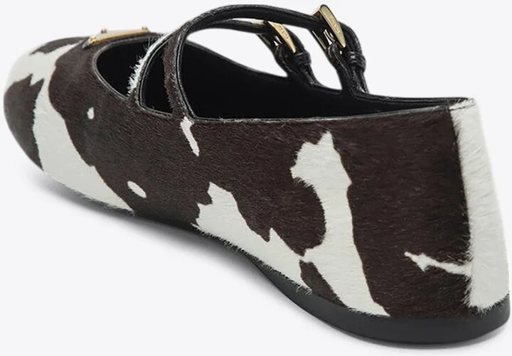 Cow Print Ballet Flats - Image 2