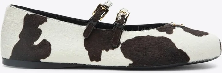 Cow Print Ballet Flats