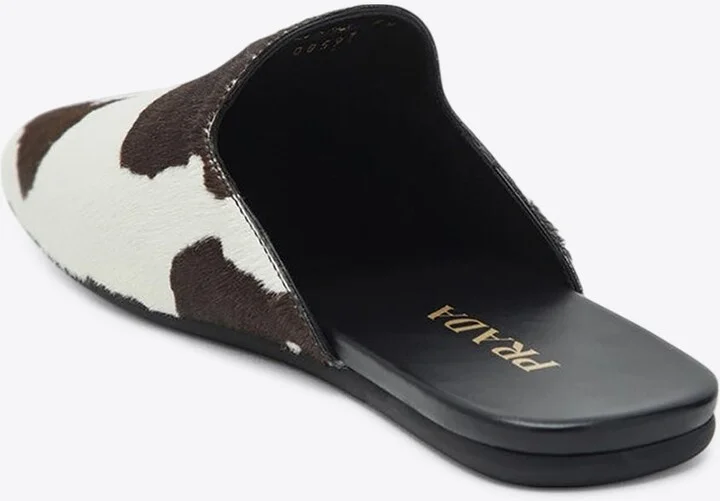 Cow Print Flat Mules - Image 2