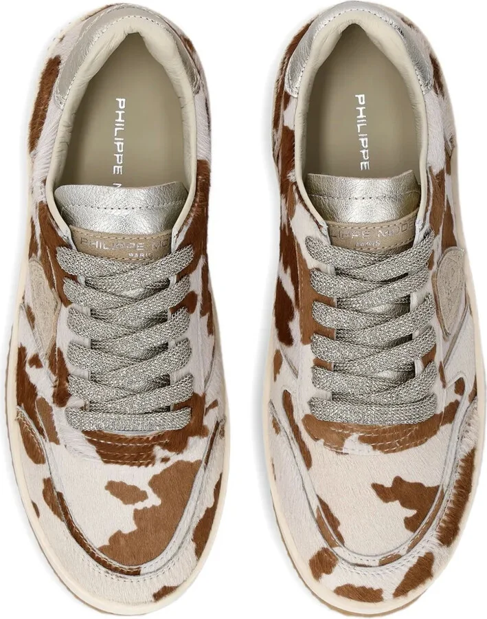 Cow-Print Leather Sneakers - Image 3